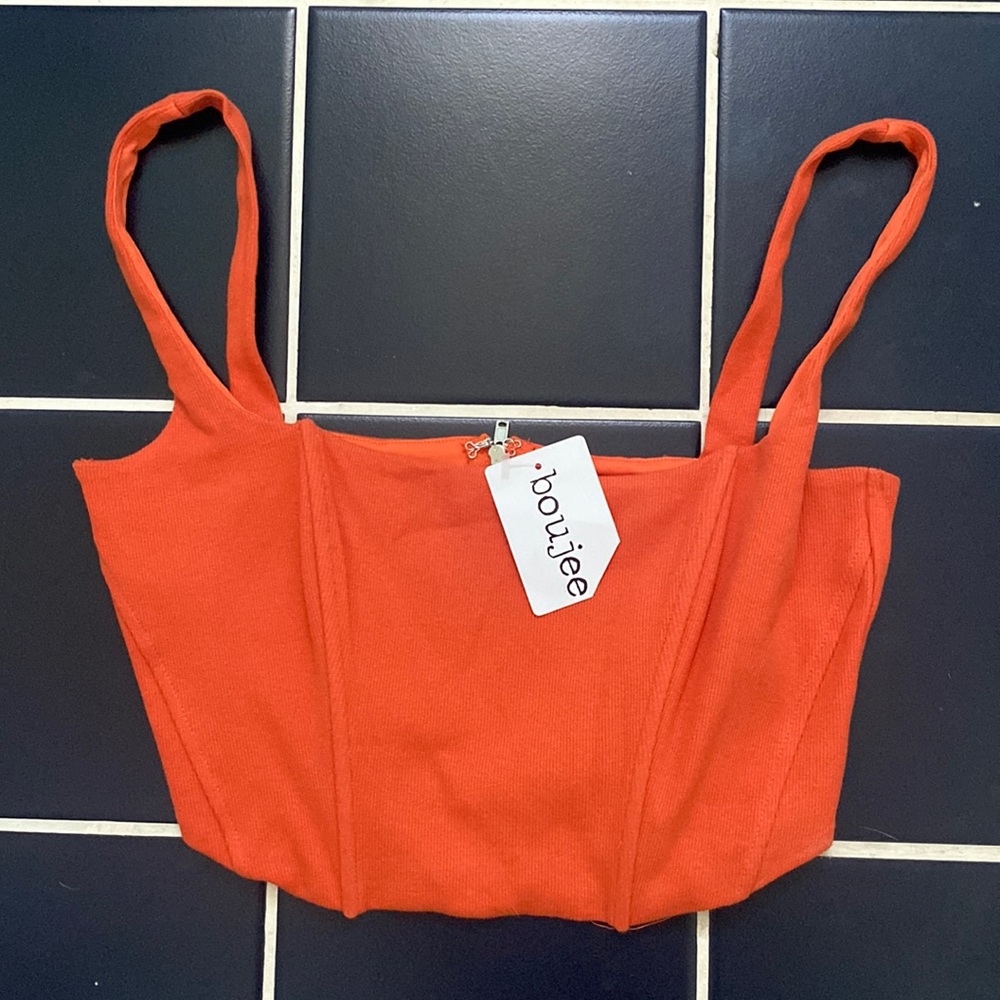 NWT Orange Corset Top